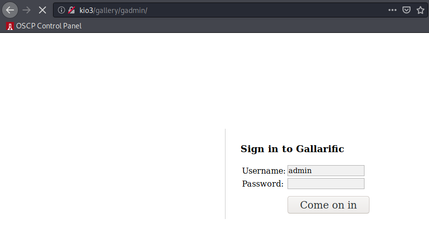 Trying to access `gadmin`
