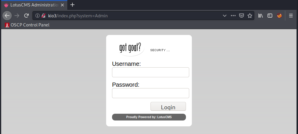 Taking a look at the login page